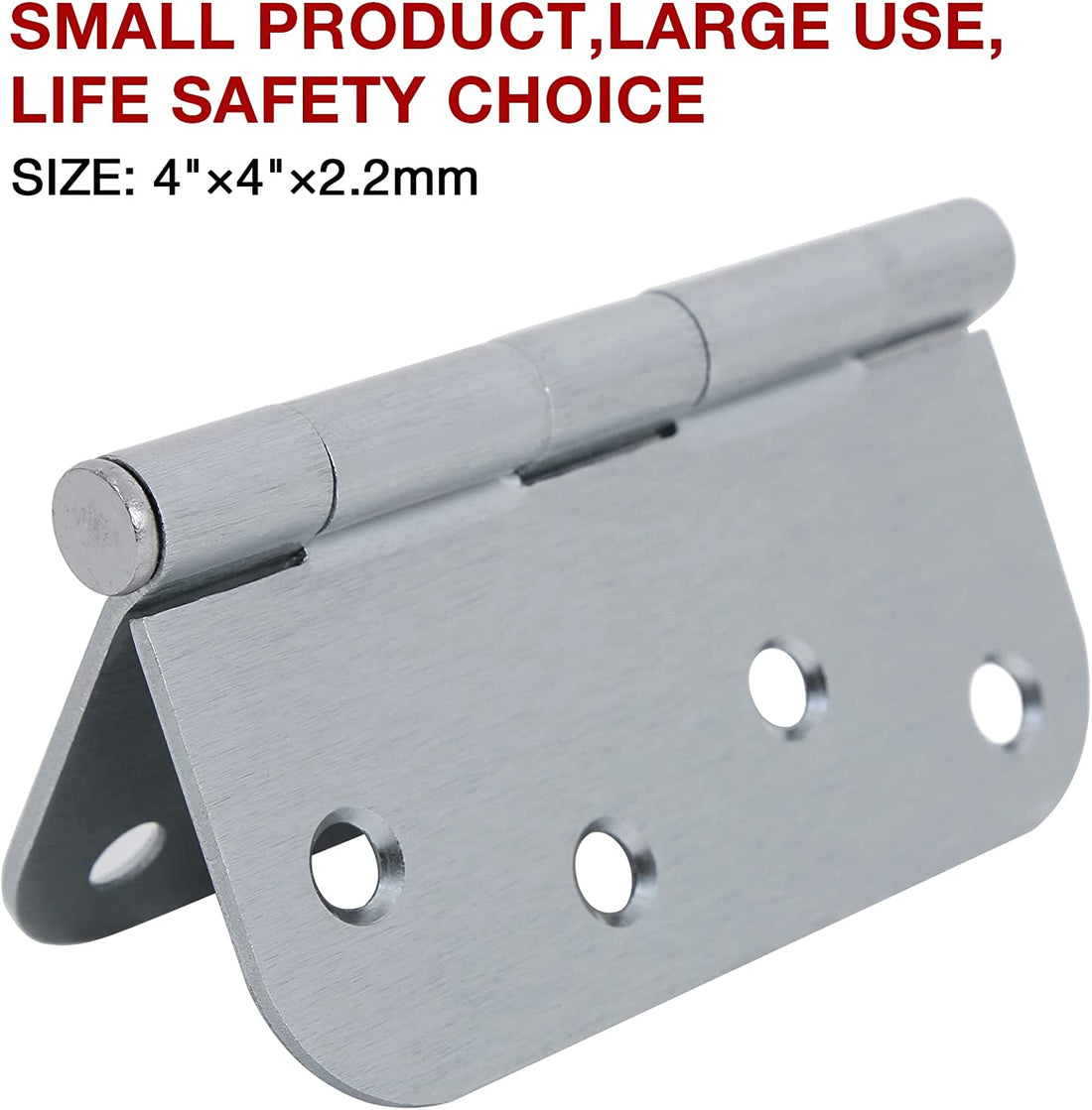 4 Inch Satin Chrome Hinges - Ball-Bearing, 5/8” Radius