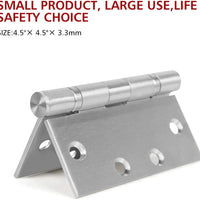 4.5 Inch Stainless Steel Ball Bearing Door Hinges, Silver Square