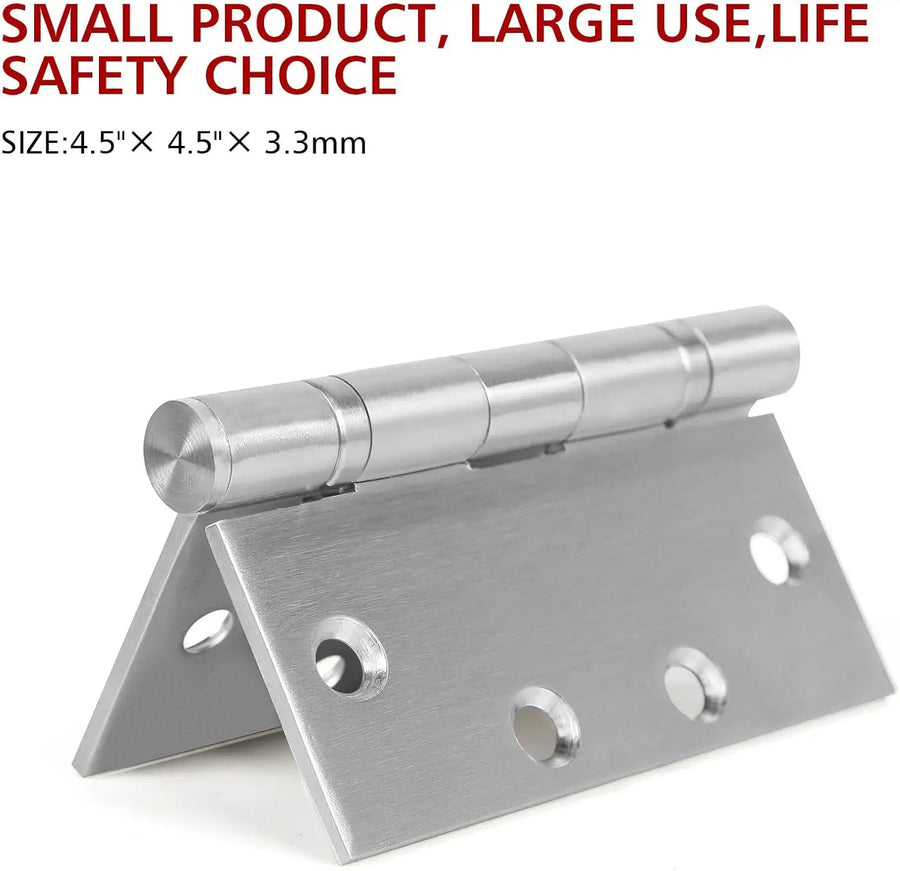 4.5 Inch Stainless Steel Ball Bearing Door Hinges, Silver Square