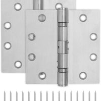 4.5 Inch Stainless Steel Ball Bearing Door Hinges, Silver Square