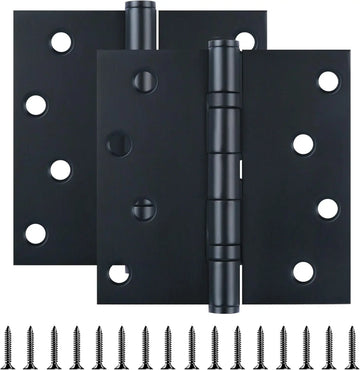 4 Inch Black Stainless Steel Door Hinges with Ball Bearing