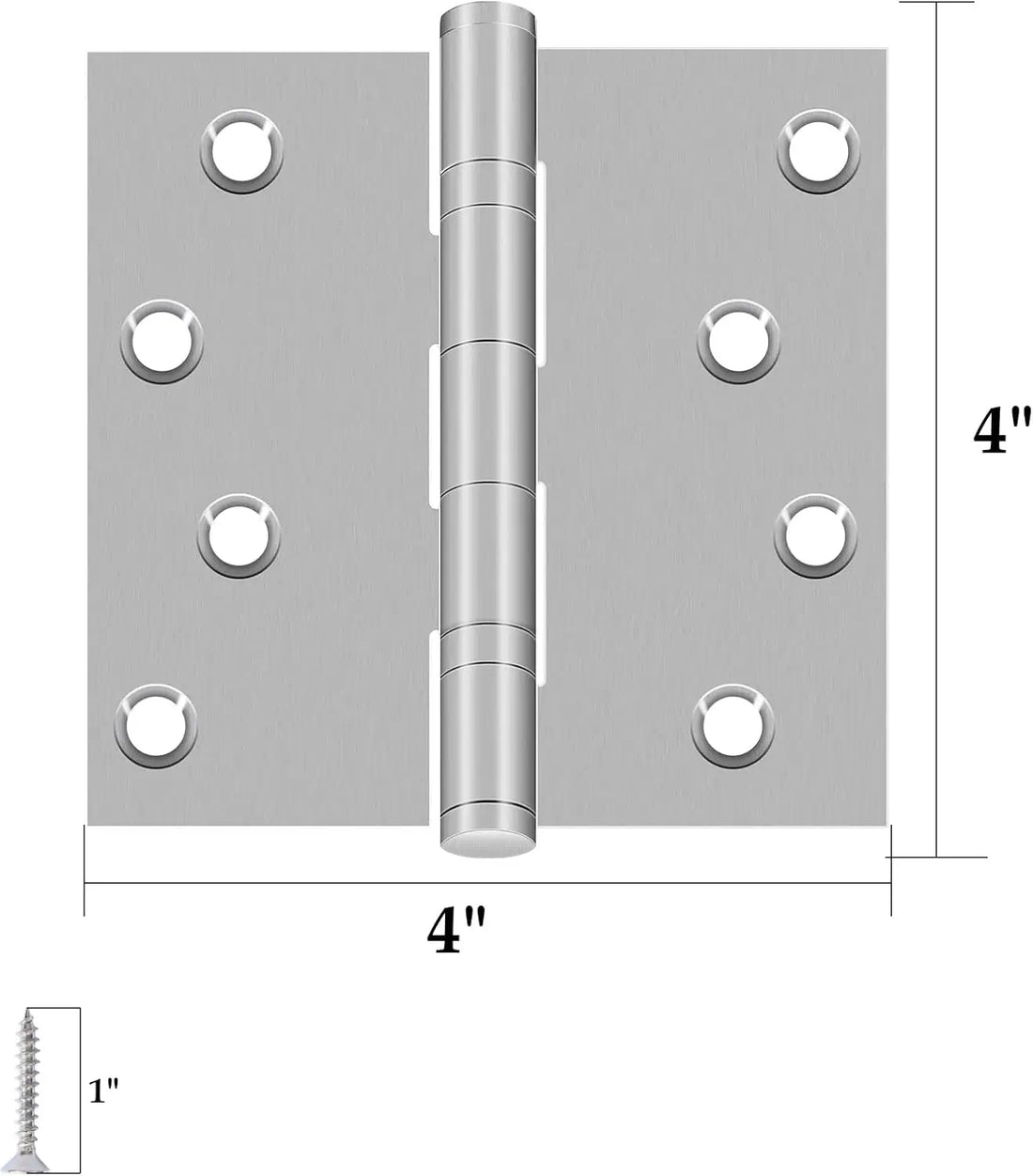 Stainless Steel Door Hinges with Ball Bearing | Silver