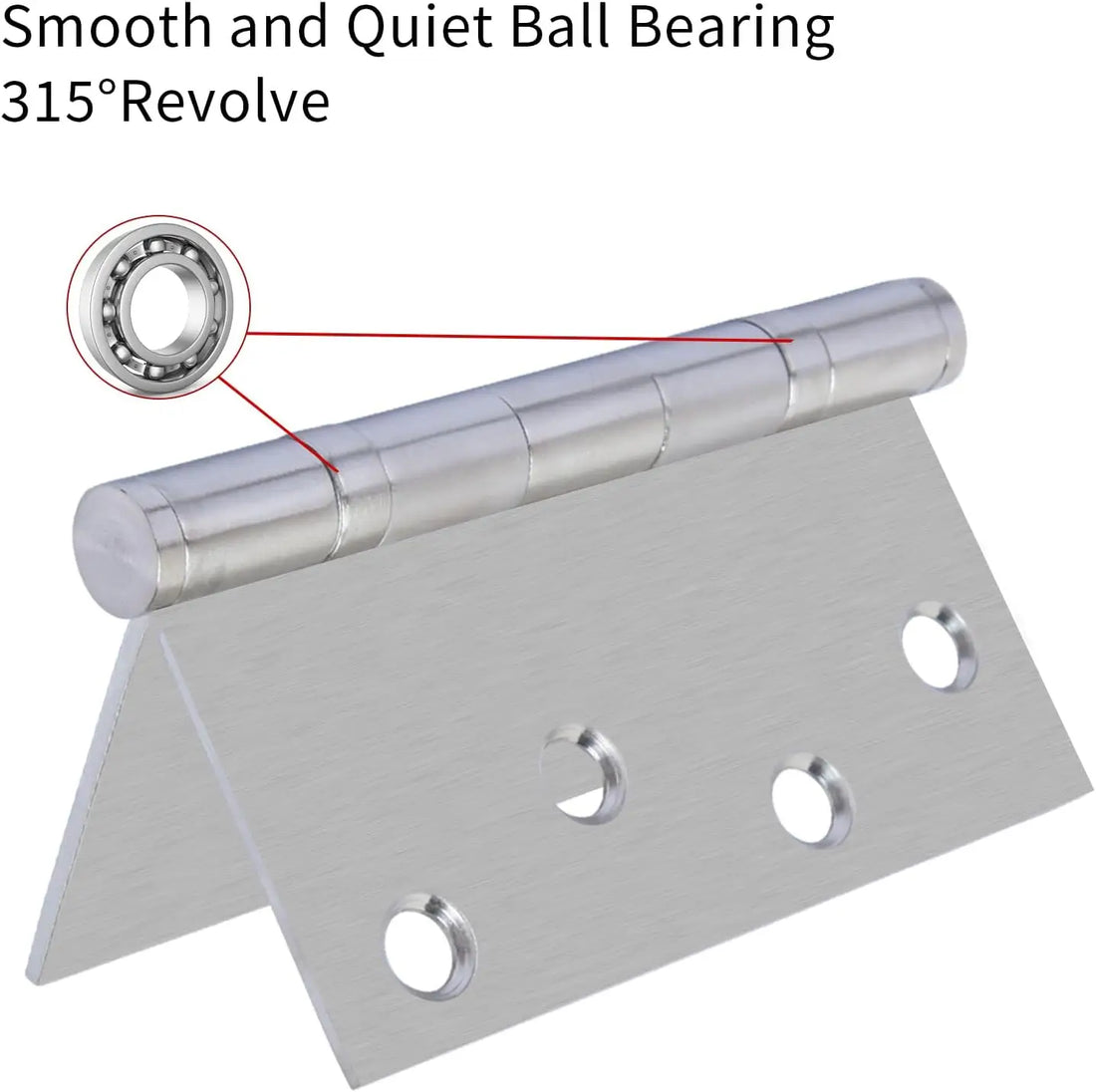 Stainless Steel Door Hinges with Ball Bearing | Silver