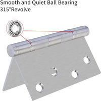 Stainless Steel Door Hinges with Ball Bearing | Silver