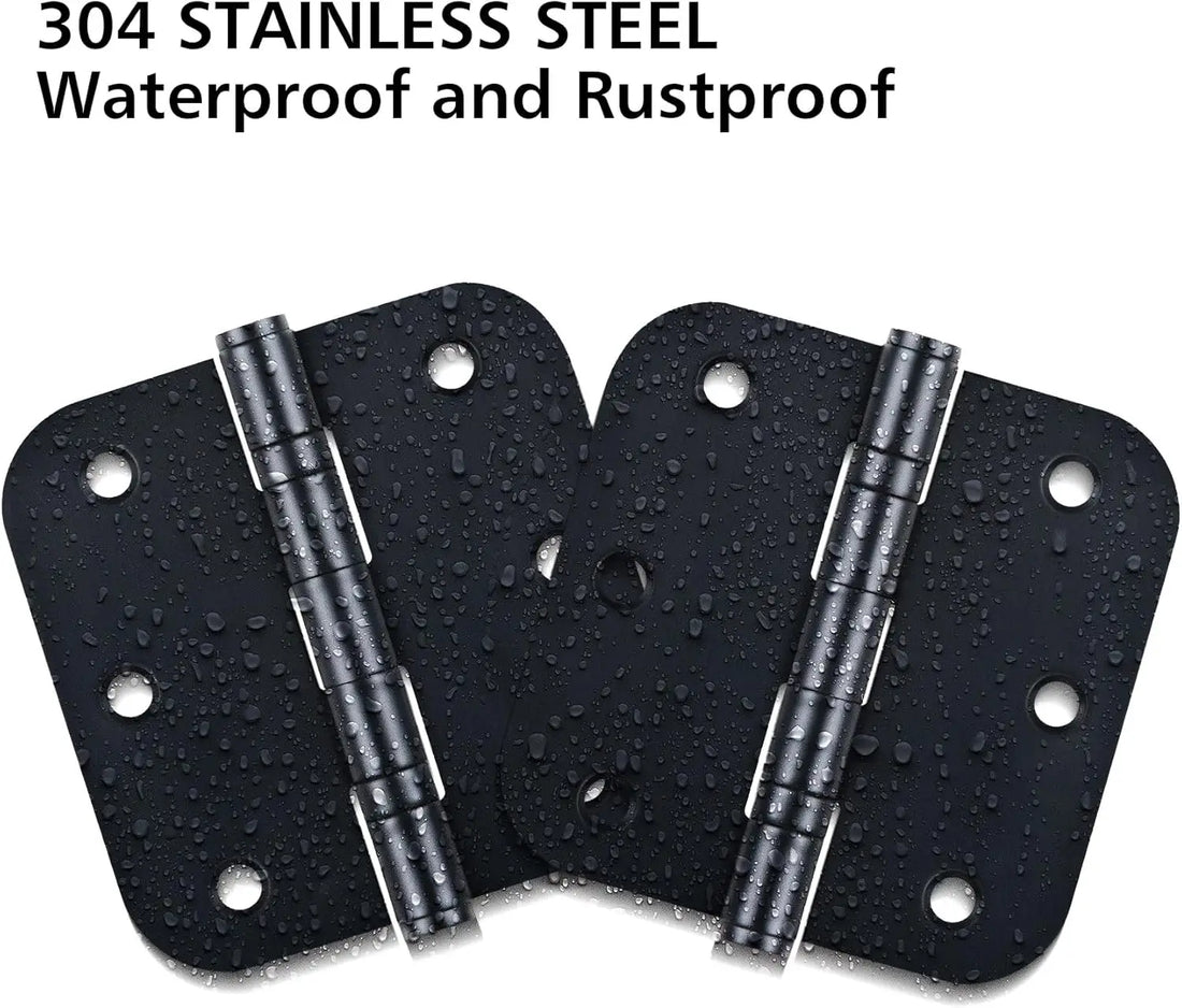 3.5 Inch Matte Black Stainless Steel Ball Bearing Door Hinges