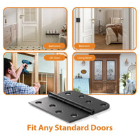 4 Inch Black Door Hinges with Square & 5/8" Radius Corners