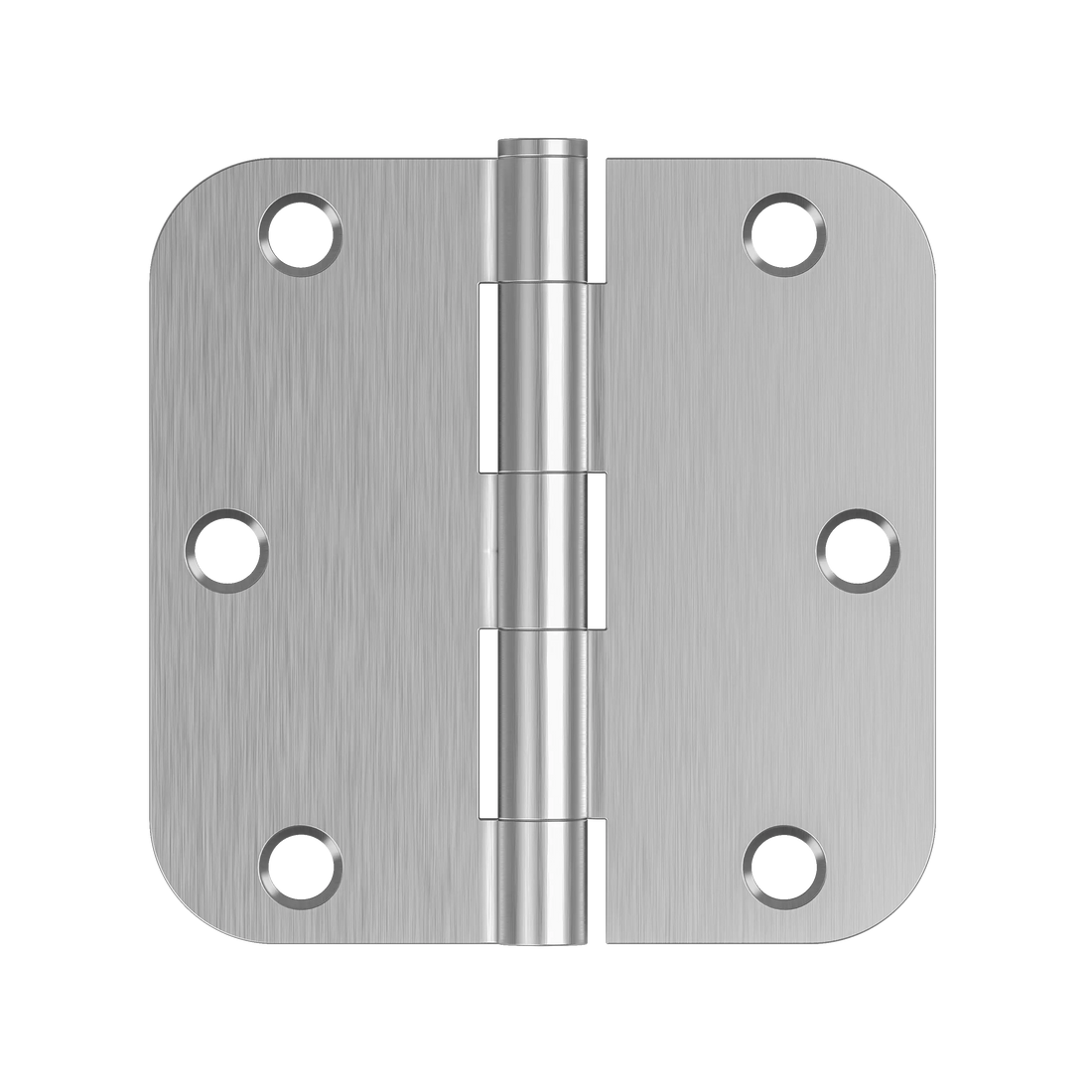 Brushed Nickel Door Hinges with 3.5 Inch & 5/8" Radius Corners