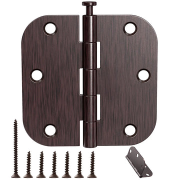 Oil Rubbed Bronze Door Hinges with 3.5 Inch & 5/8" Radius Corners