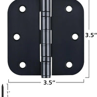 3.5 Inch Matte Black Stainless Steel Ball Bearing Door Hinges