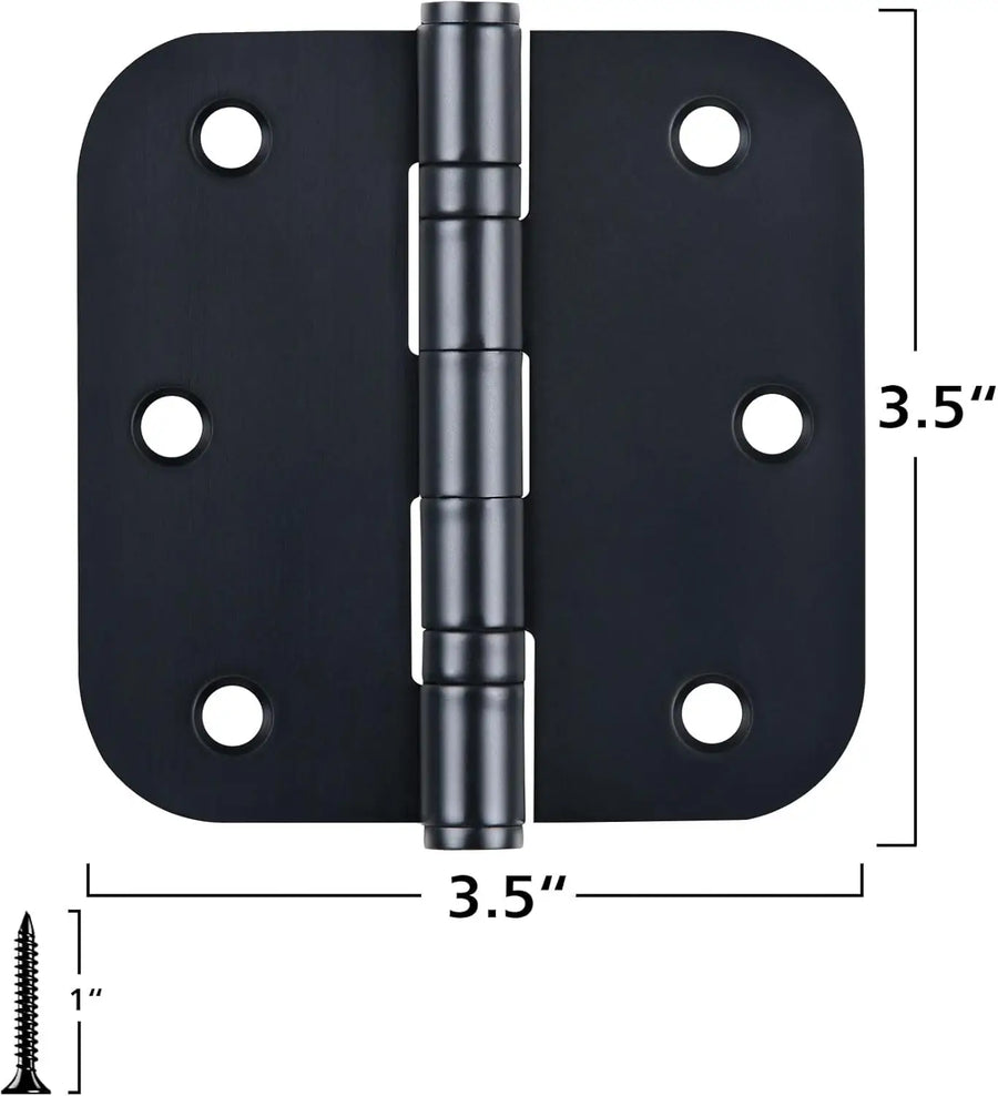 3.5 Inch Matte Black Stainless Steel Ball Bearing Door Hinges