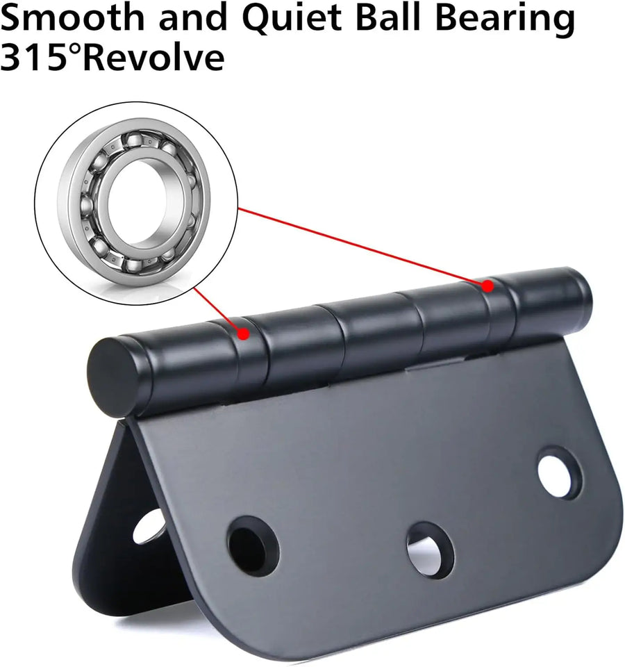 3.5 Inch Matte Black Stainless Steel Ball Bearing Door Hinges