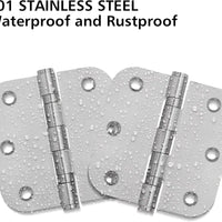 3.5 Inch Silver Stainless Steel Ball Bearing Door Hinges