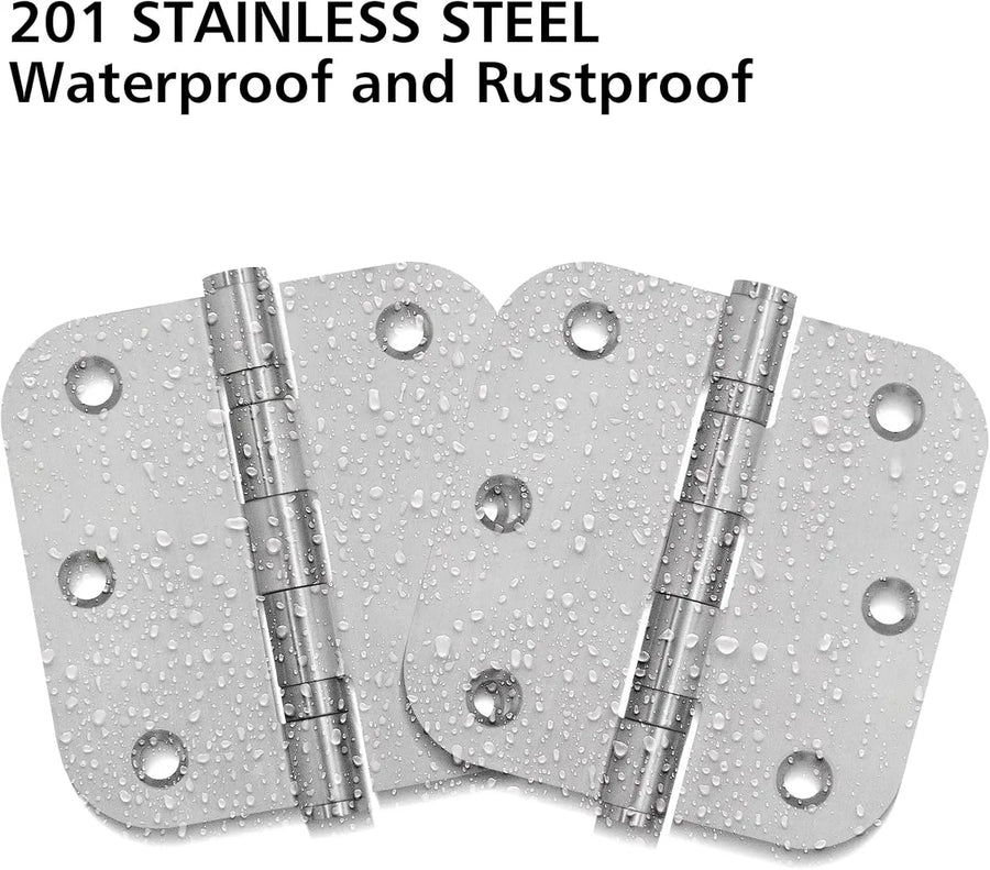 3.5 Inch Silver Stainless Steel Ball Bearing Door Hinges