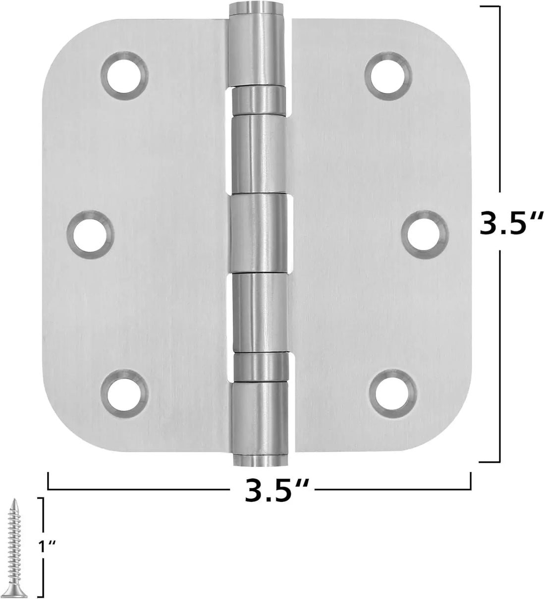 3.5 Inch Silver Stainless Steel Ball Bearing Door Hinges