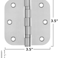 3.5 Inch Silver Stainless Steel Ball Bearing Door Hinges