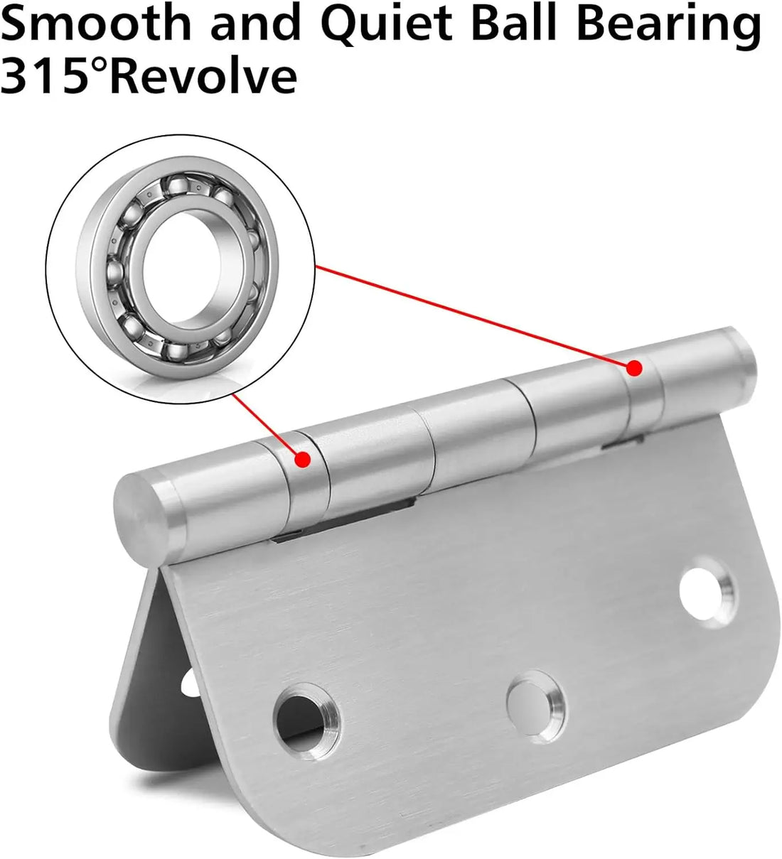 3.5 Inch Silver Stainless Steel Ball Bearing Door Hinges