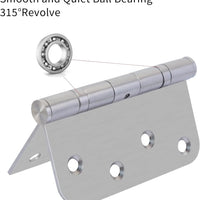 4 Inch Stainless Steel Ball Bearing Door Hinges with Square & Round Corners