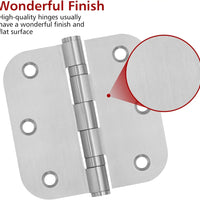 3.5 Inch Silver Stainless Steel Ball Bearing Door Hinges